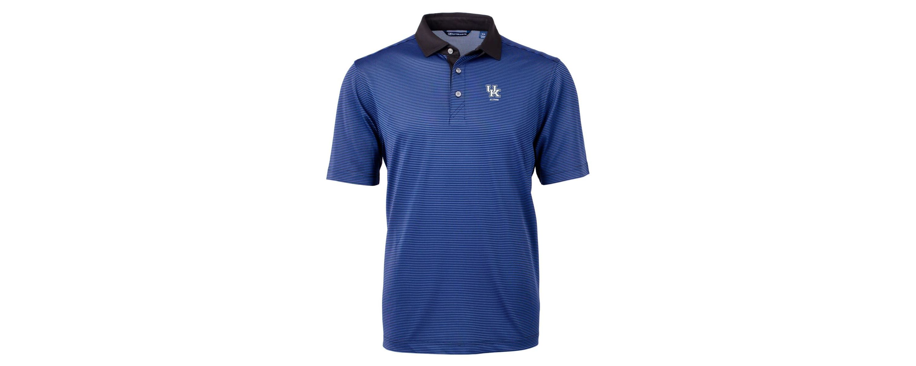 NCAA Kentucky Wildcats Alumni Logo Virtue Eco Pique Micro Stripe Recycled Polo