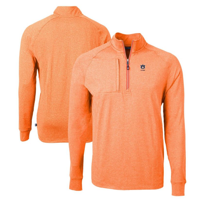 NCAA Auburn Tigers Alumni Logo Adapt Eco Knit ed Recycled Quarter-Zip Pullover Top