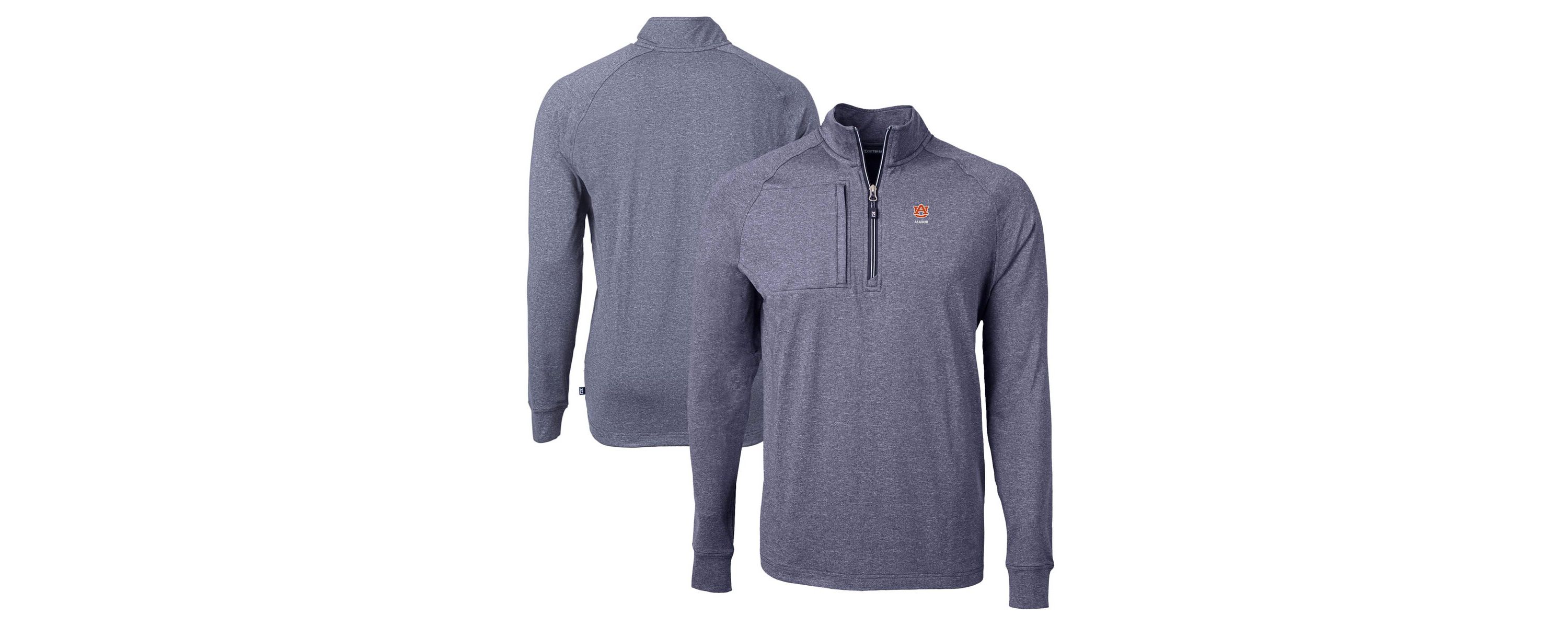 NCAA Auburn Tigers Alumni Logo Adapt Eco Knit ed Recycled Quarter-Zip Pullover Top