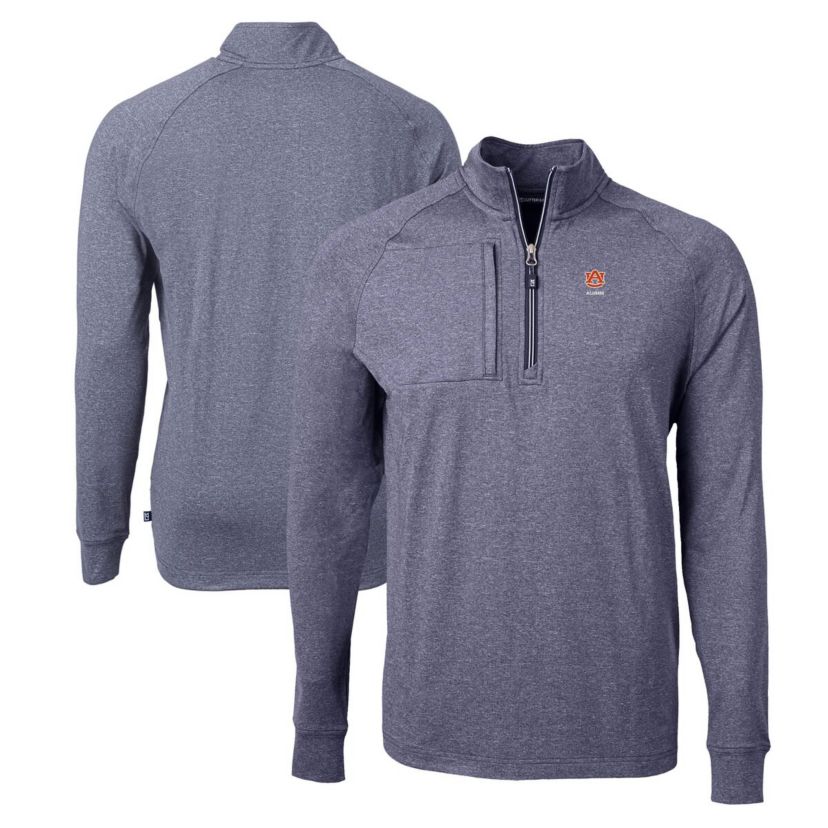 NCAA Auburn Tigers Alumni Logo Adapt Eco Knit ed Recycled Quarter-Zip Pullover Top