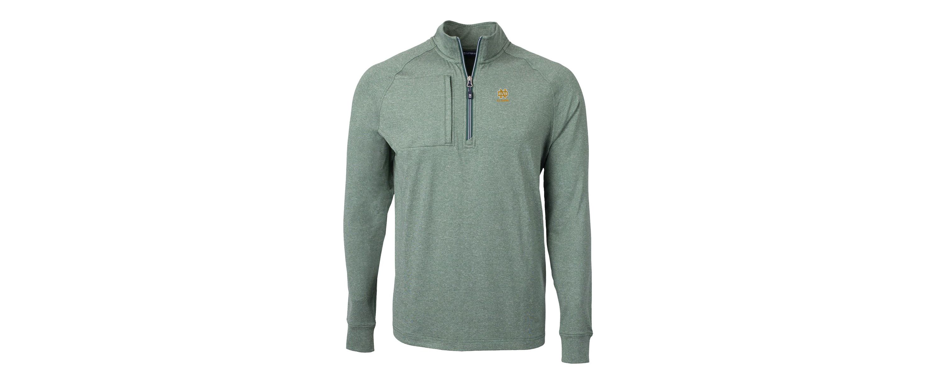 NCAA Notre Dame Fighting Irish Alumni Logo Adapt Eco Knit ed Recycled Quarter-Zip Pullover Top