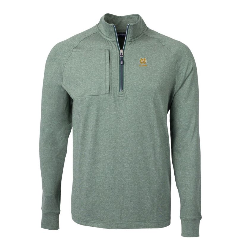 NCAA Notre Dame Fighting Irish Alumni Logo Adapt Eco Knit ed Recycled Quarter-Zip Pullover Top