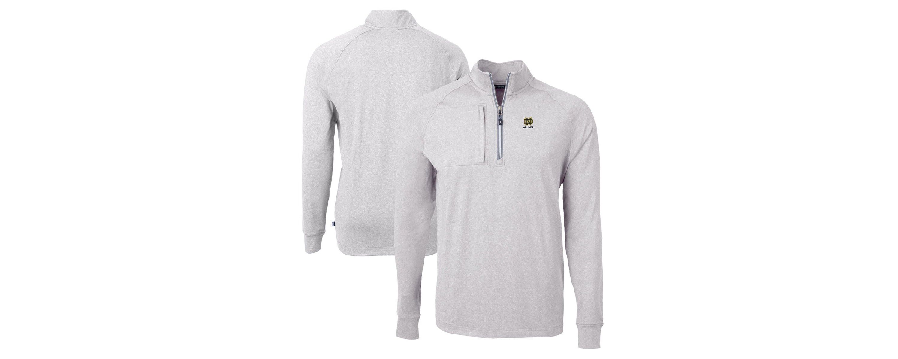 NCAA Notre Dame Fighting Irish Alumni Logo Adapt Eco Knit ed Recycled Quarter-Zip Pullover Top