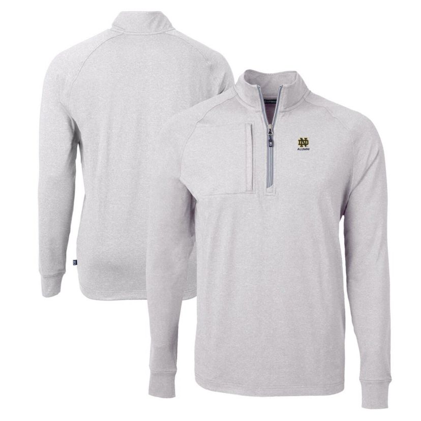 NCAA Notre Dame Fighting Irish Alumni Logo Adapt Eco Knit ed Recycled Quarter-Zip Pullover Top