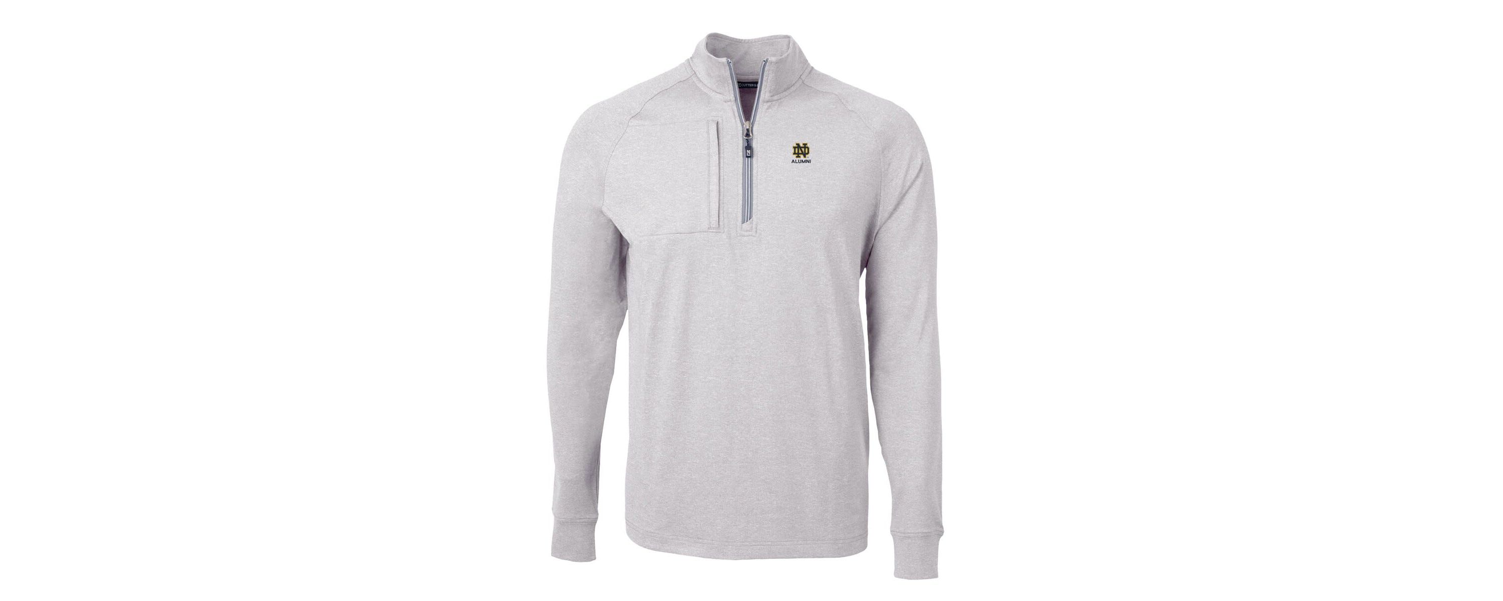 NCAA Notre Dame Fighting Irish Alumni Logo Adapt Eco Knit ed Recycled Quarter-Zip Pullover Top
