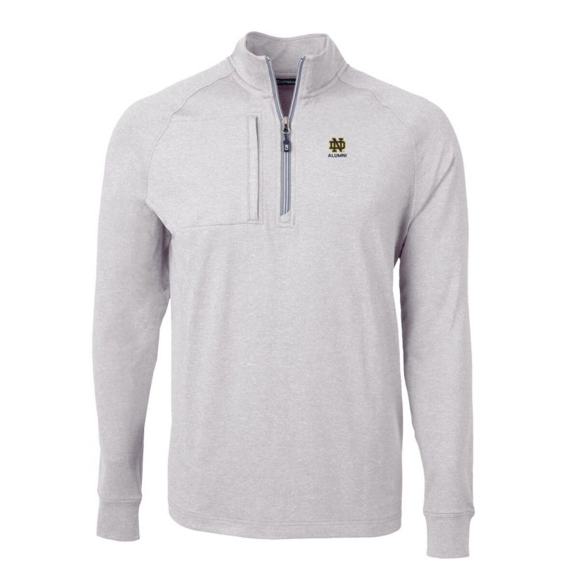 NCAA Notre Dame Fighting Irish Alumni Logo Adapt Eco Knit ed Recycled Quarter-Zip Pullover Top