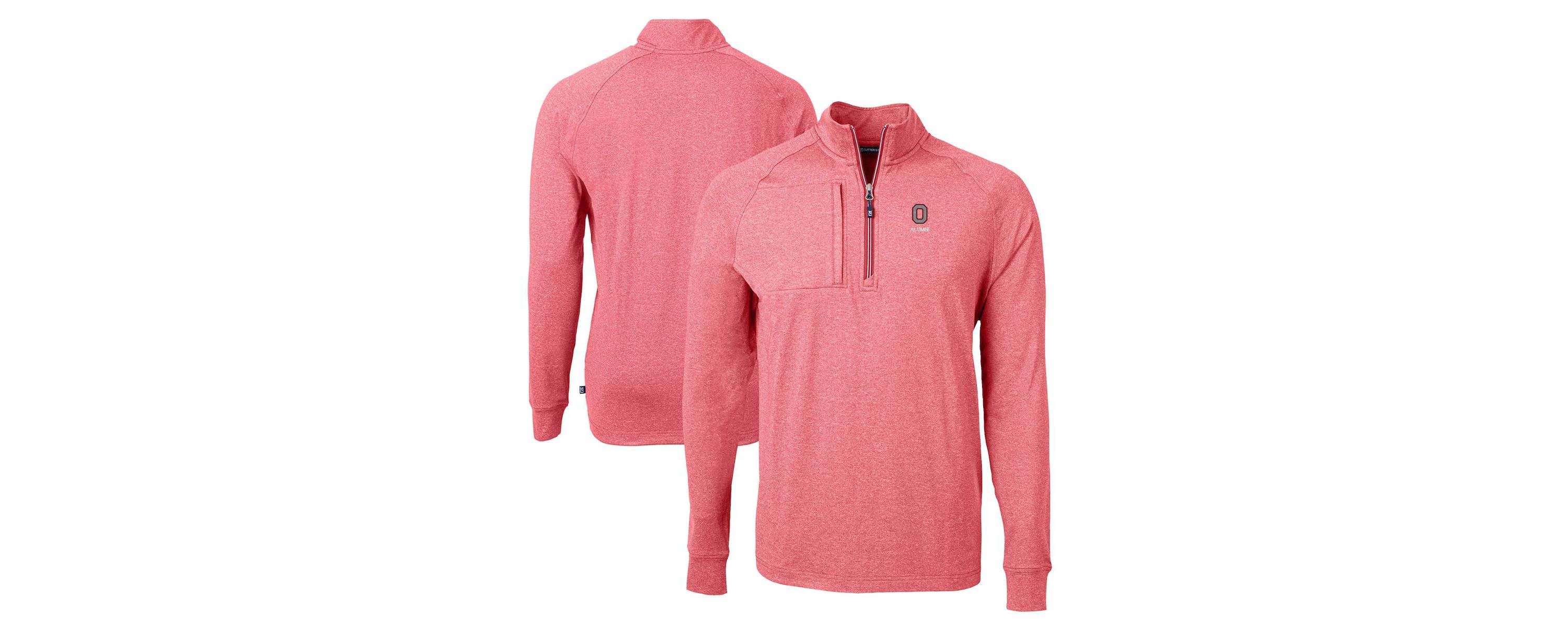 NCAA Ohio State Buckeyes Alumni Logo Adapt Eco Knit ed Recycled Quarter-Zip Pullover Top