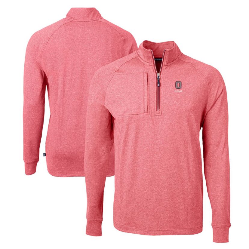 NCAA Ohio State Buckeyes Alumni Logo Adapt Eco Knit ed Recycled Quarter-Zip Pullover Top