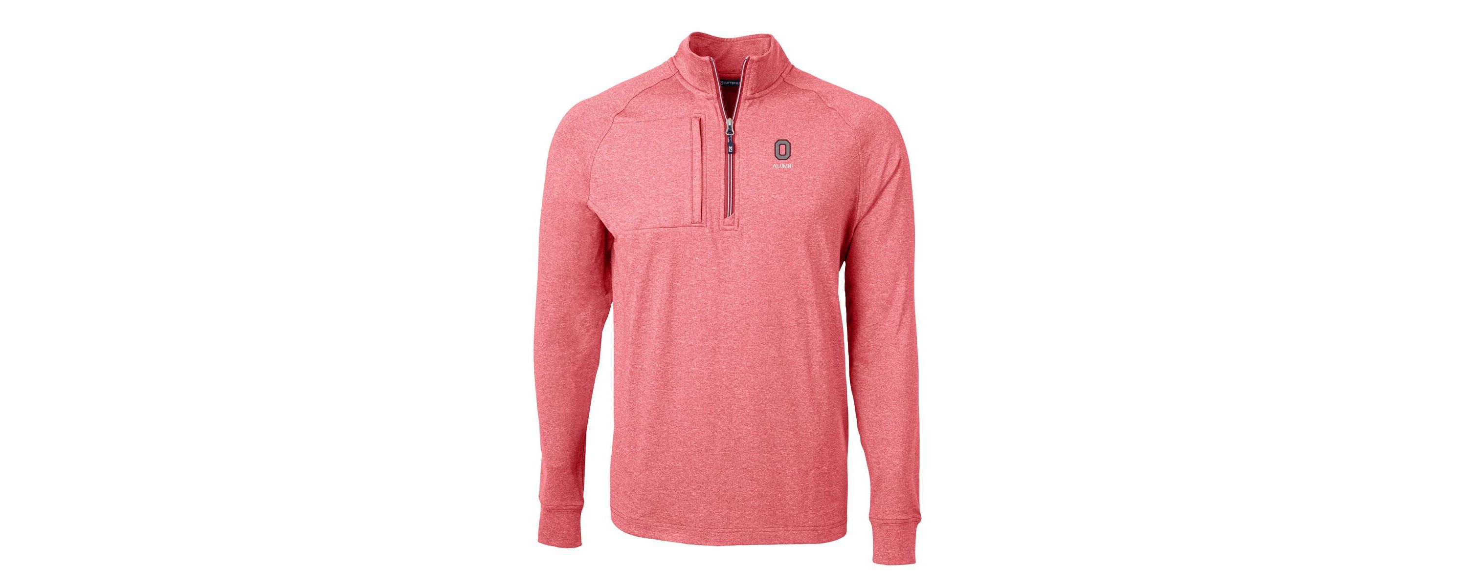 NCAA Ohio State Buckeyes Alumni Logo Adapt Eco Knit ed Recycled Quarter-Zip Pullover Top