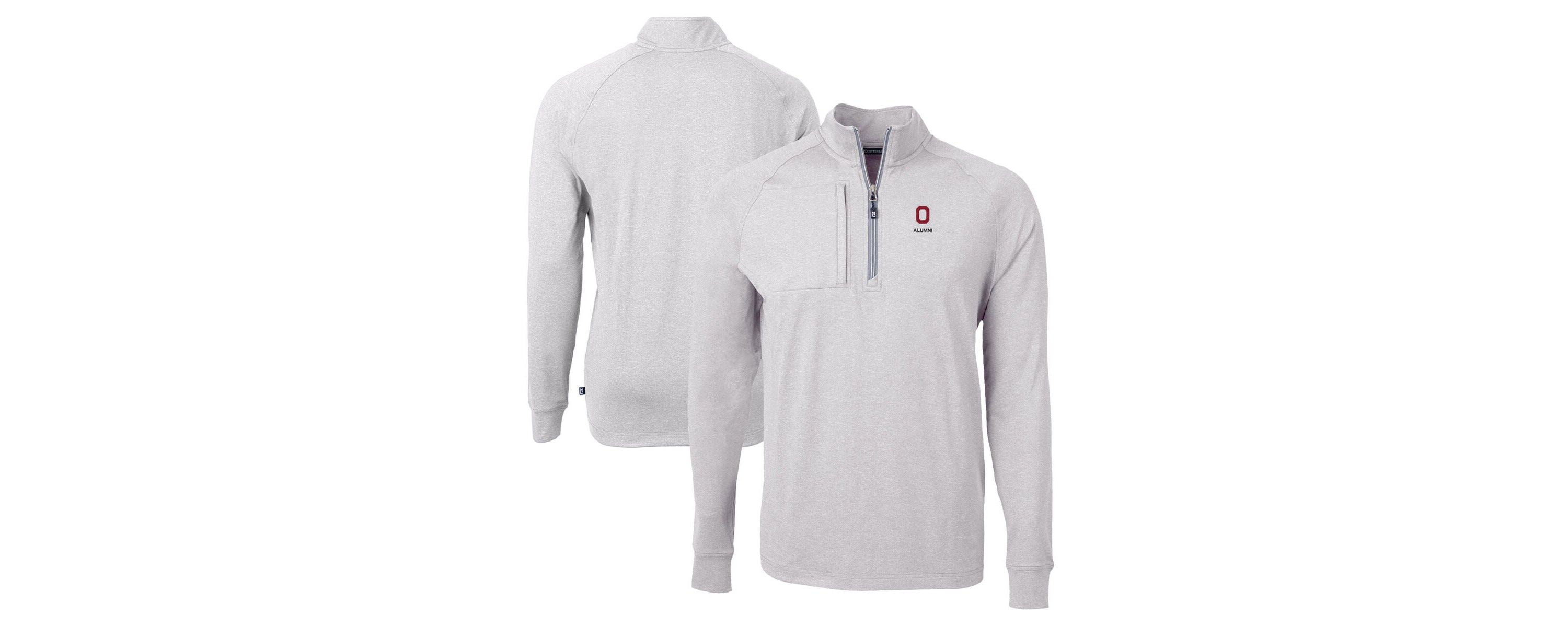 NCAA Ohio State Buckeyes Alumni Logo Adapt Eco Knit ed Recycled Quarter-Zip Pullover Top