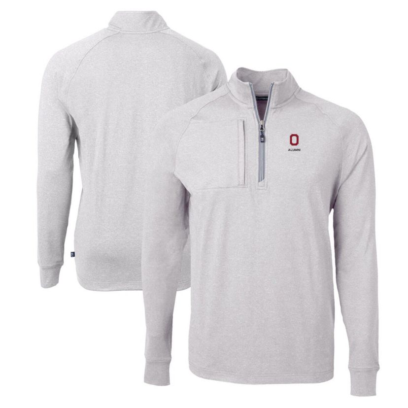 NCAA Ohio State Buckeyes Alumni Logo Adapt Eco Knit ed Recycled Quarter-Zip Pullover Top