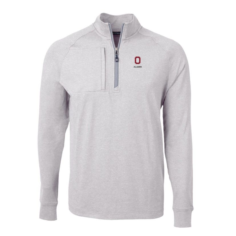 NCAA Ohio State Buckeyes Alumni Logo Adapt Eco Knit ed Recycled Quarter-Zip Pullover Top