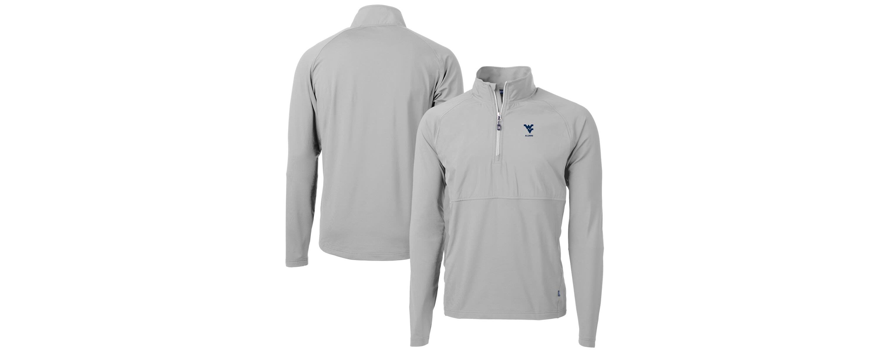 NCAA West Virginia Mountaineers Alumni Logo Adapt Eco Knit Hybrid Recycled Quarter-Zip Pullover Top