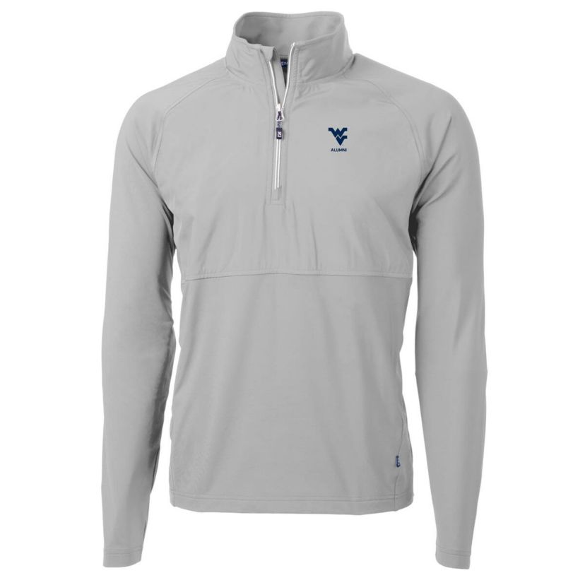 NCAA West Virginia Mountaineers Alumni Logo Adapt Eco Knit Hybrid Recycled Quarter-Zip Pullover Top