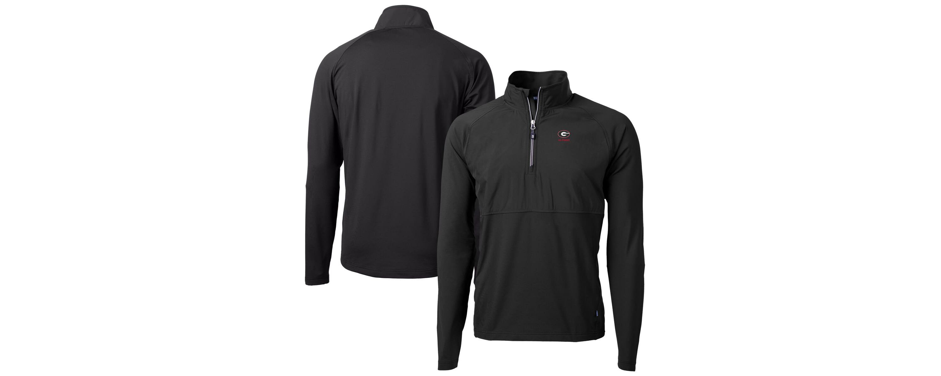 NCAA Georgia Bulldogs Alumni Logo Adapt Eco Knit Hybrid Recycled Quarter-Zip Pullover Top