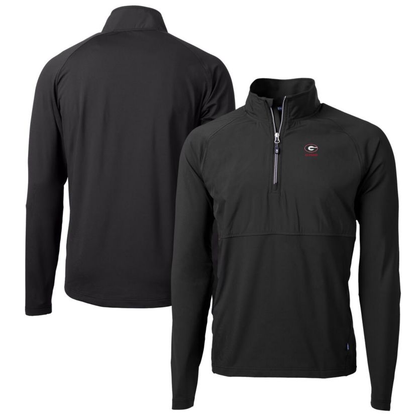 NCAA Georgia Bulldogs Alumni Logo Adapt Eco Knit Hybrid Recycled Quarter-Zip Pullover Top