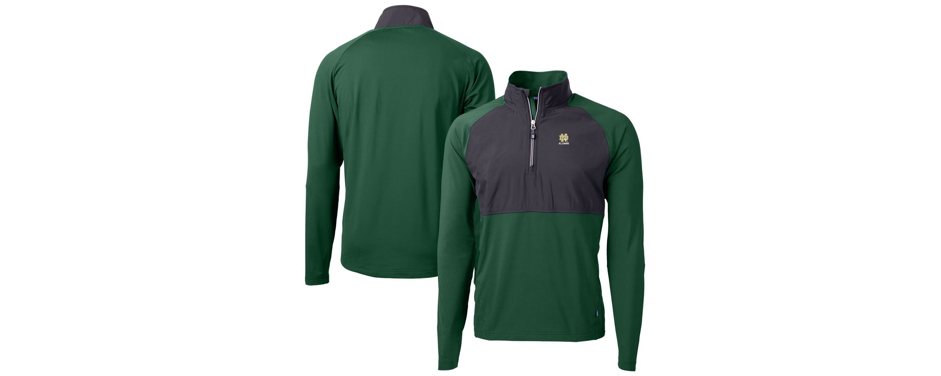 NCAA Notre Dame Fighting Irish Alumni Logo Adapt Eco Knit Hybrid Recycled Quarter-Zip Pullover Top