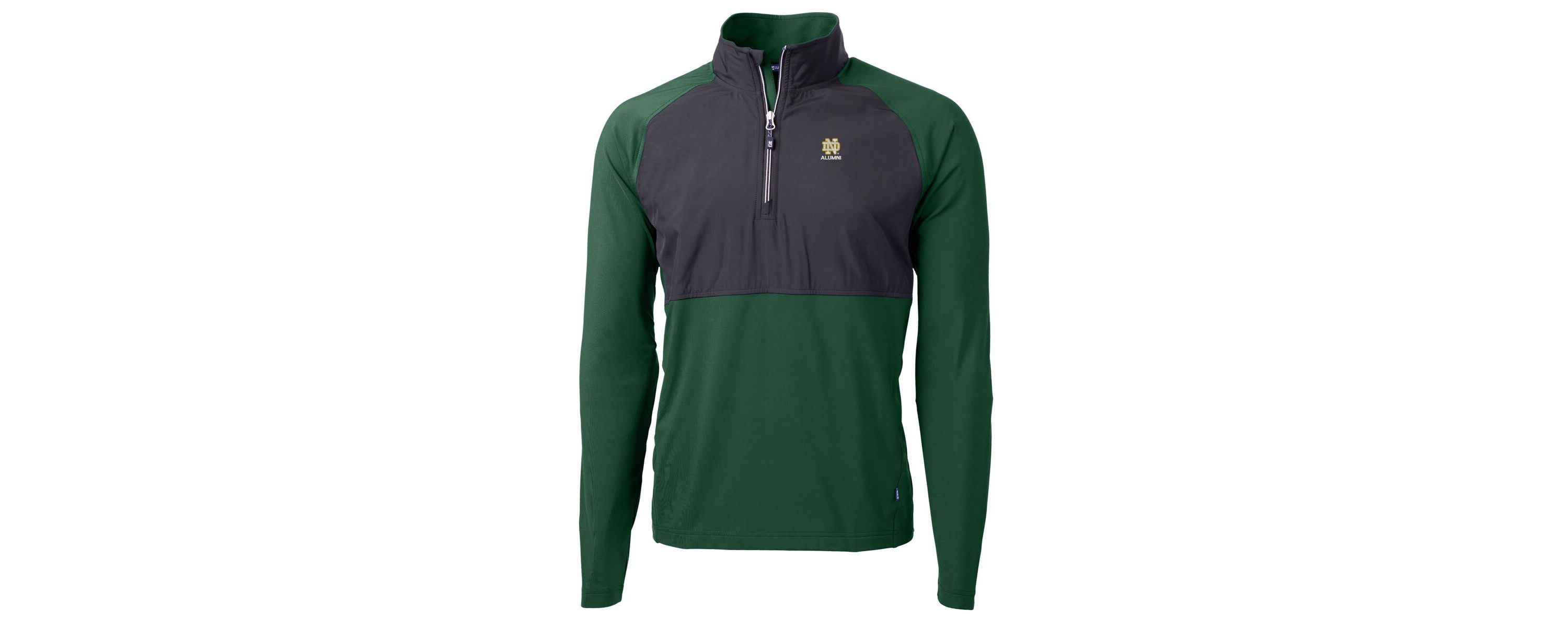 NCAA Notre Dame Fighting Irish Alumni Logo Adapt Eco Knit Hybrid Recycled Quarter-Zip Pullover Top