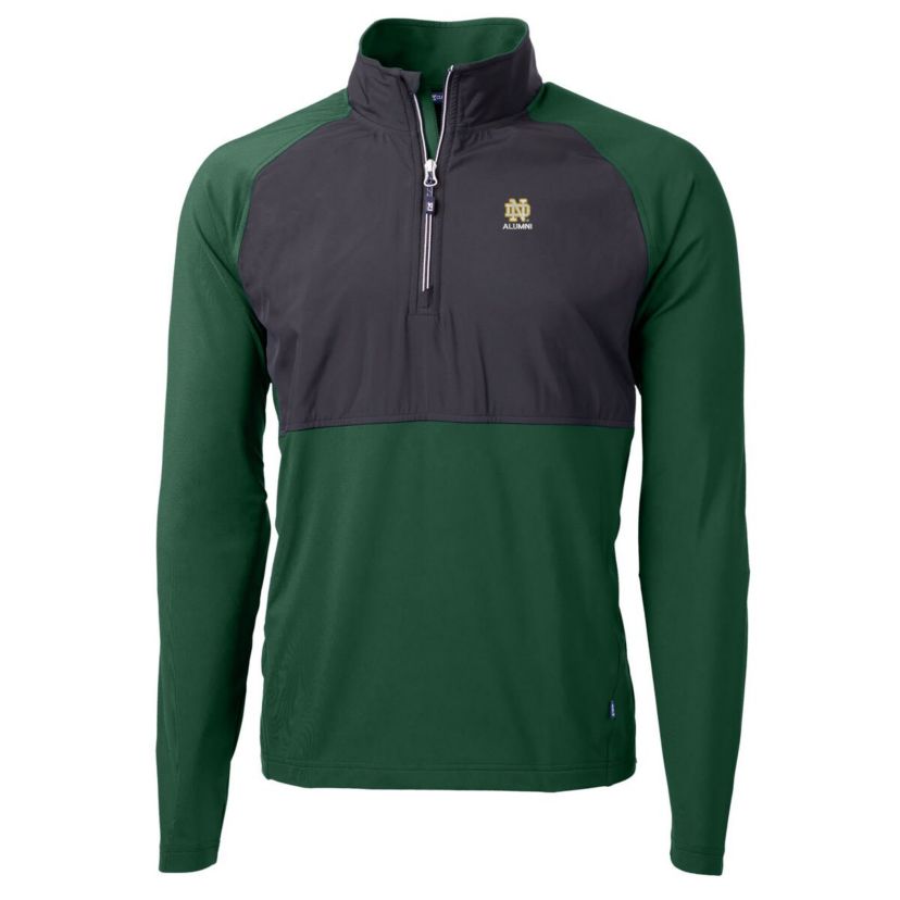 NCAA Notre Dame Fighting Irish Alumni Logo Adapt Eco Knit Hybrid Recycled Quarter-Zip Pullover Top
