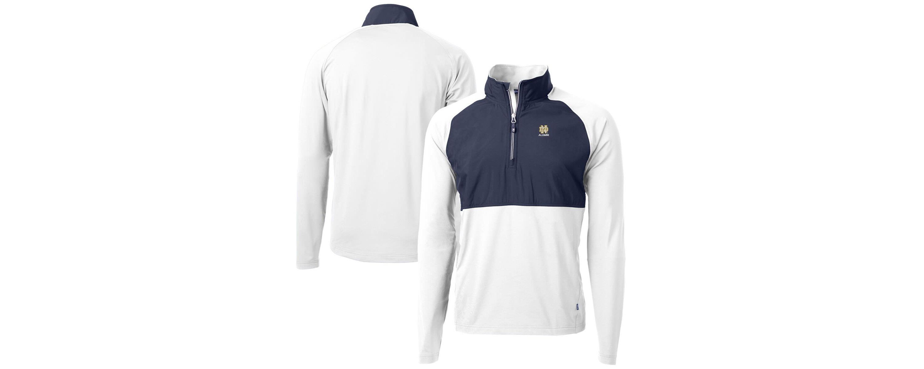 NCAA Notre Dame Fighting Irish Alumni Logo Adapt Eco Knit Hybrid Recycled Quarter-Zip Pullover Top