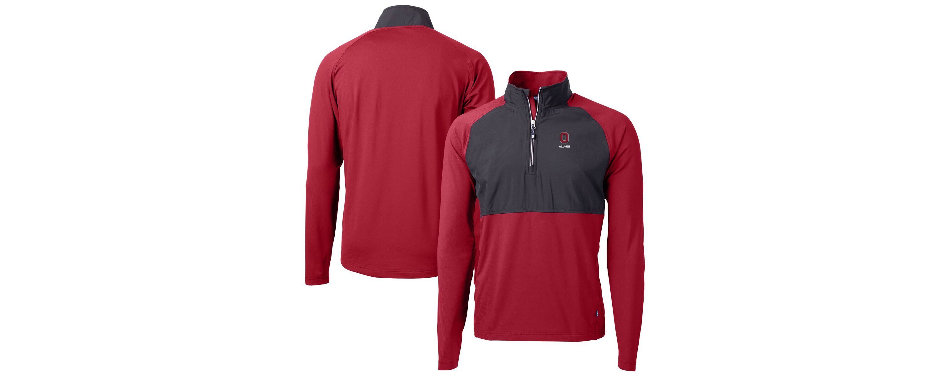 NCAA Ohio State Buckeyes Alumni Logo Adapt Eco Knit Hybrid Recycled Quarter-Zip Pullover Top