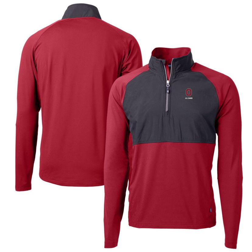 NCAA Ohio State Buckeyes Alumni Logo Adapt Eco Knit Hybrid Recycled Quarter-Zip Pullover Top