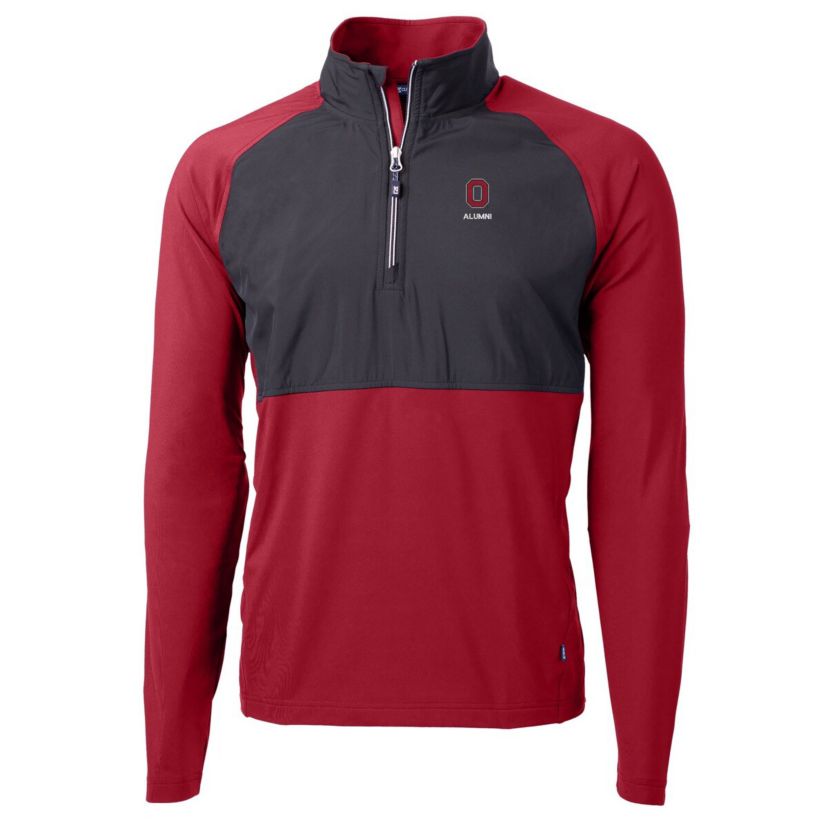 NCAA Ohio State Buckeyes Alumni Logo Adapt Eco Knit Hybrid Recycled Quarter-Zip Pullover Top