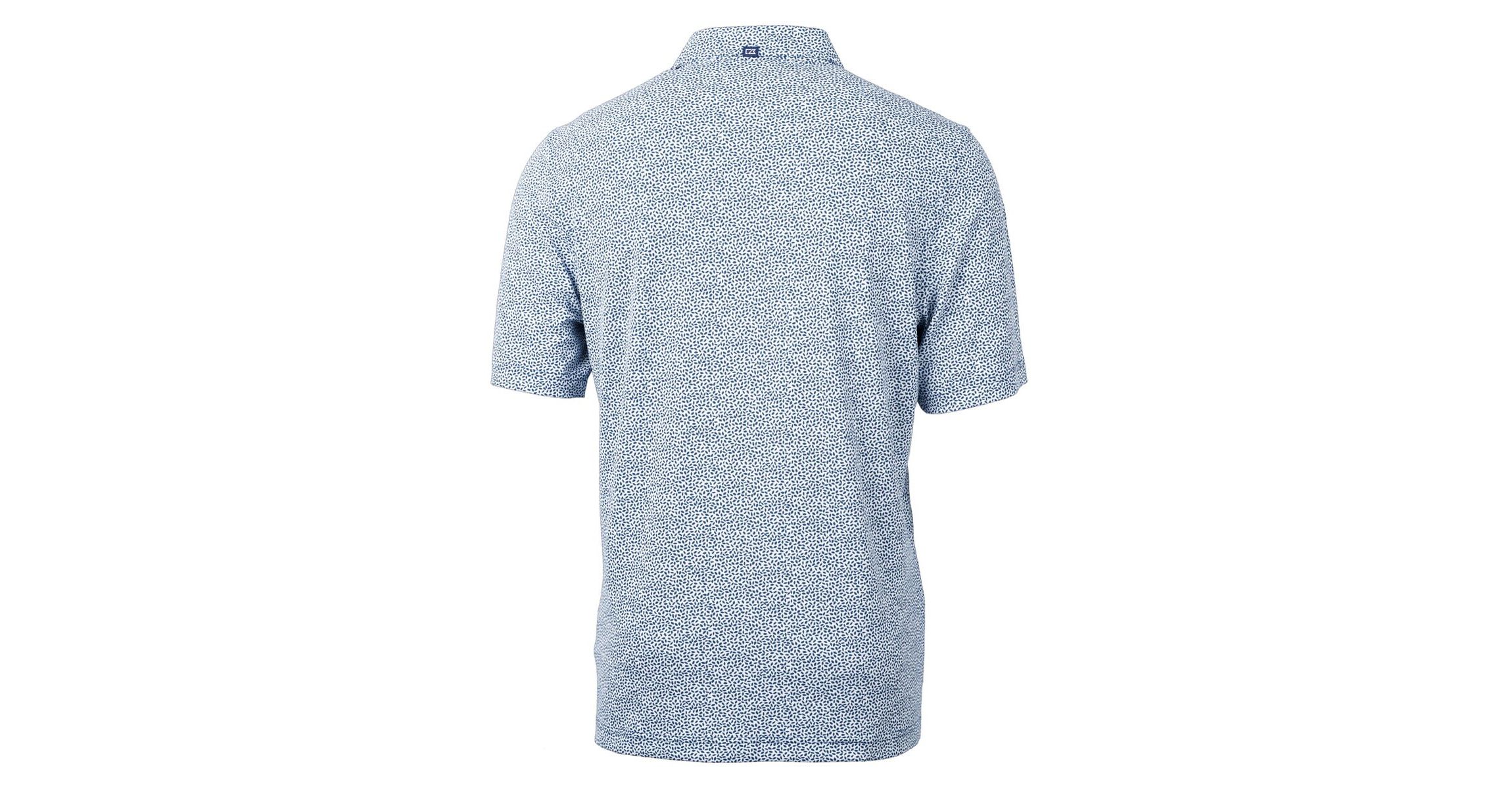 NCAA Auburn Tigers Alumni Logo DryTec Virtue Eco Pique Botanical Print Recycled Polo
