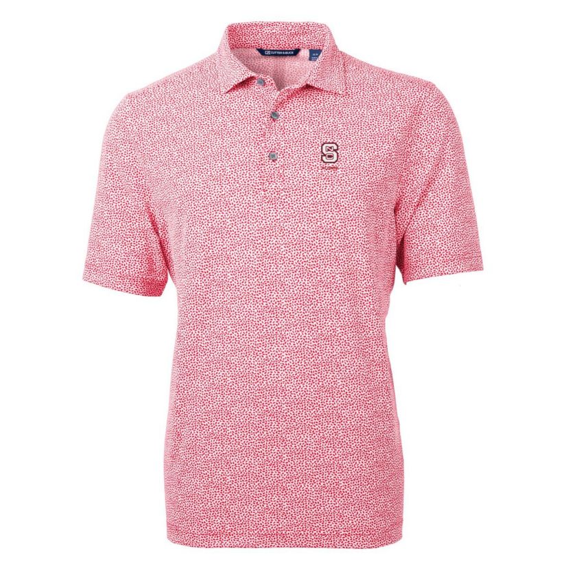 NCAA NC State Wolfpack Alumni Logo DryTec Virtue Eco Pique Botanical Print Recycled Polo
