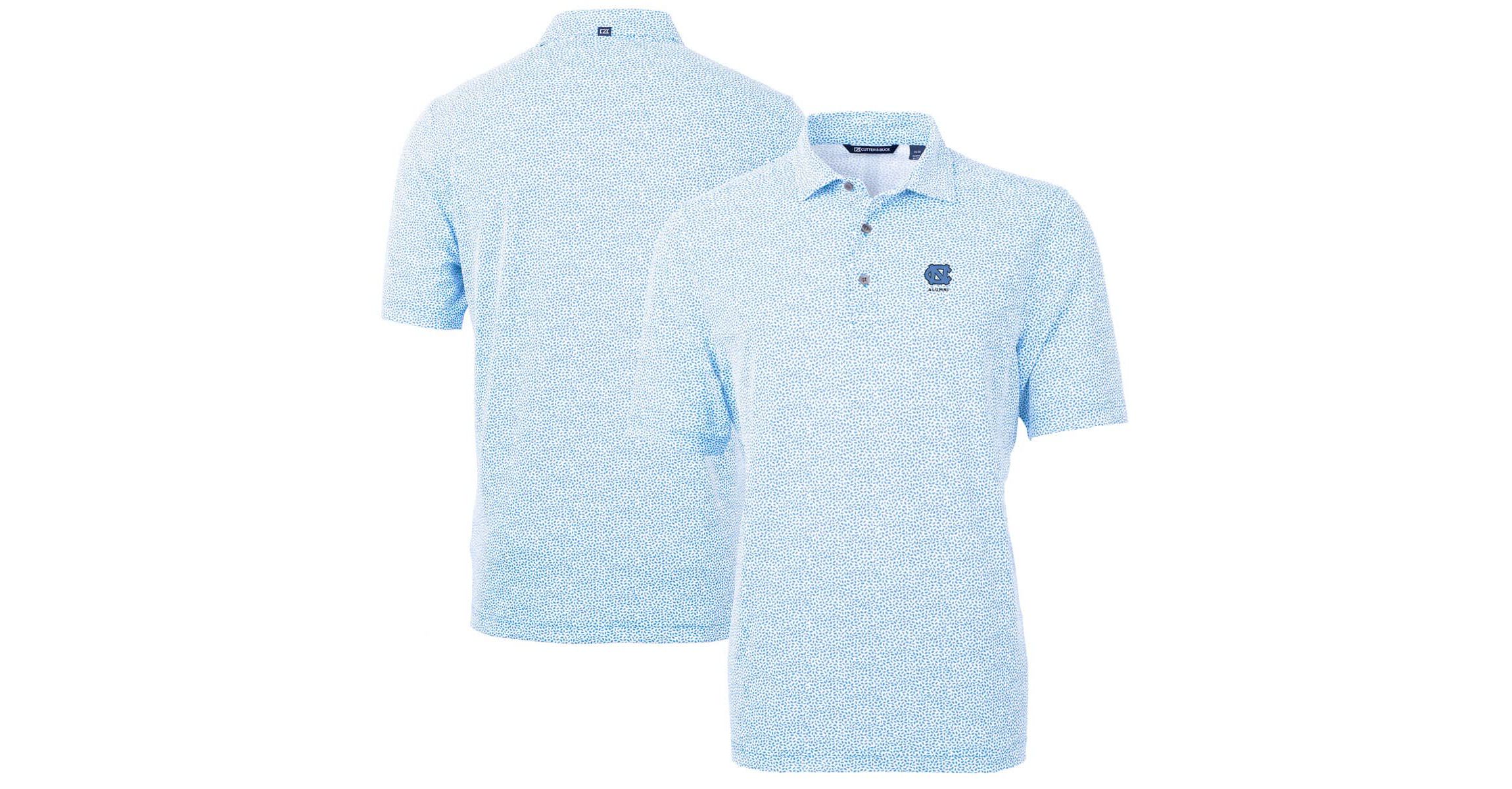 NCAA Carolina North Carolina Tar Heels Alumni Logo DryTec Virtue Eco Pique Botanical Print Recycled Polo