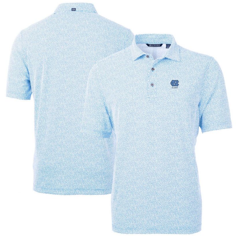 NCAA Carolina North Carolina Tar Heels Alumni Logo DryTec Virtue Eco Pique Botanical Print Recycled Polo