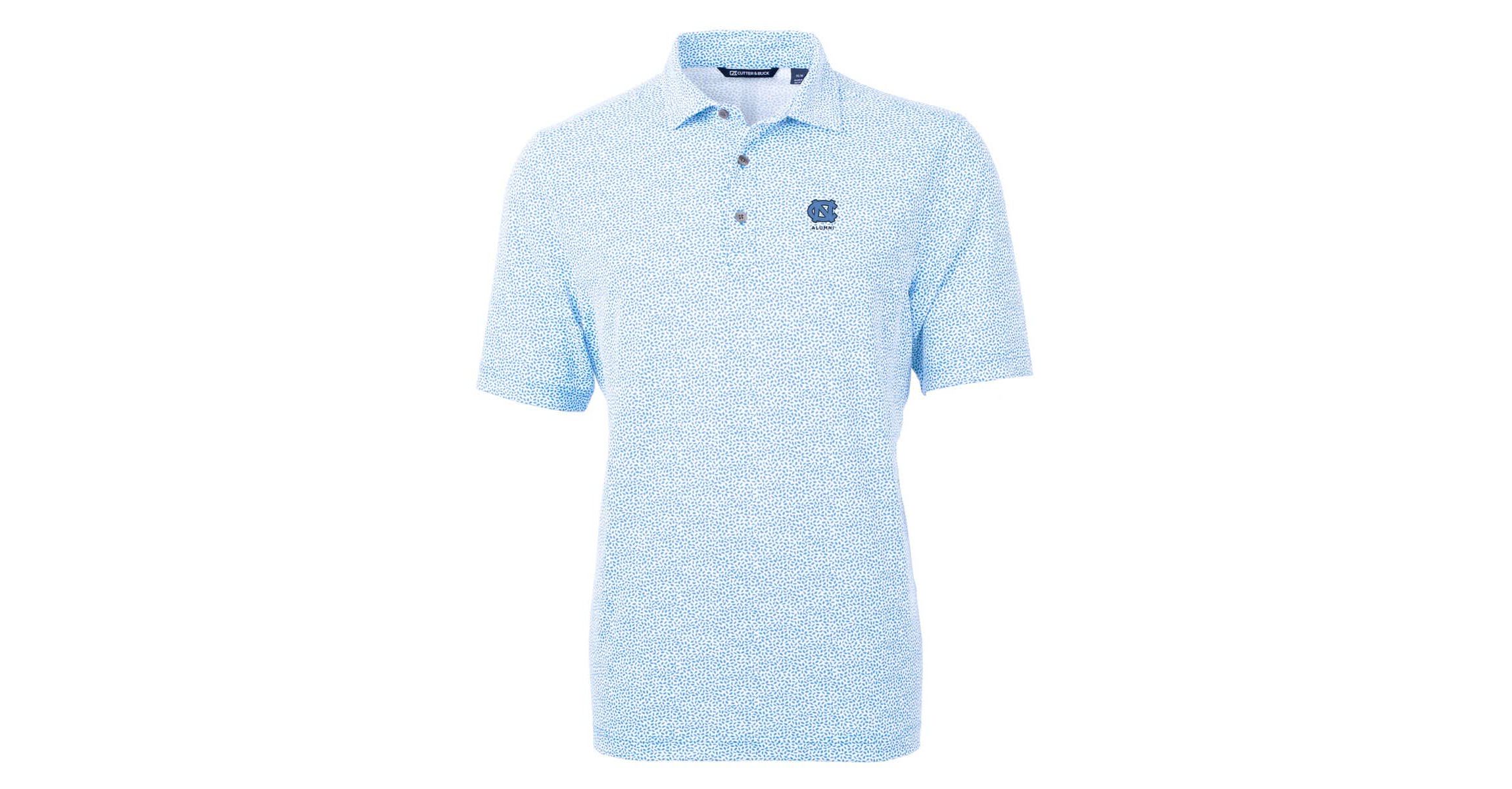 NCAA Carolina North Carolina Tar Heels Alumni Logo DryTec Virtue Eco Pique Botanical Print Recycled Polo