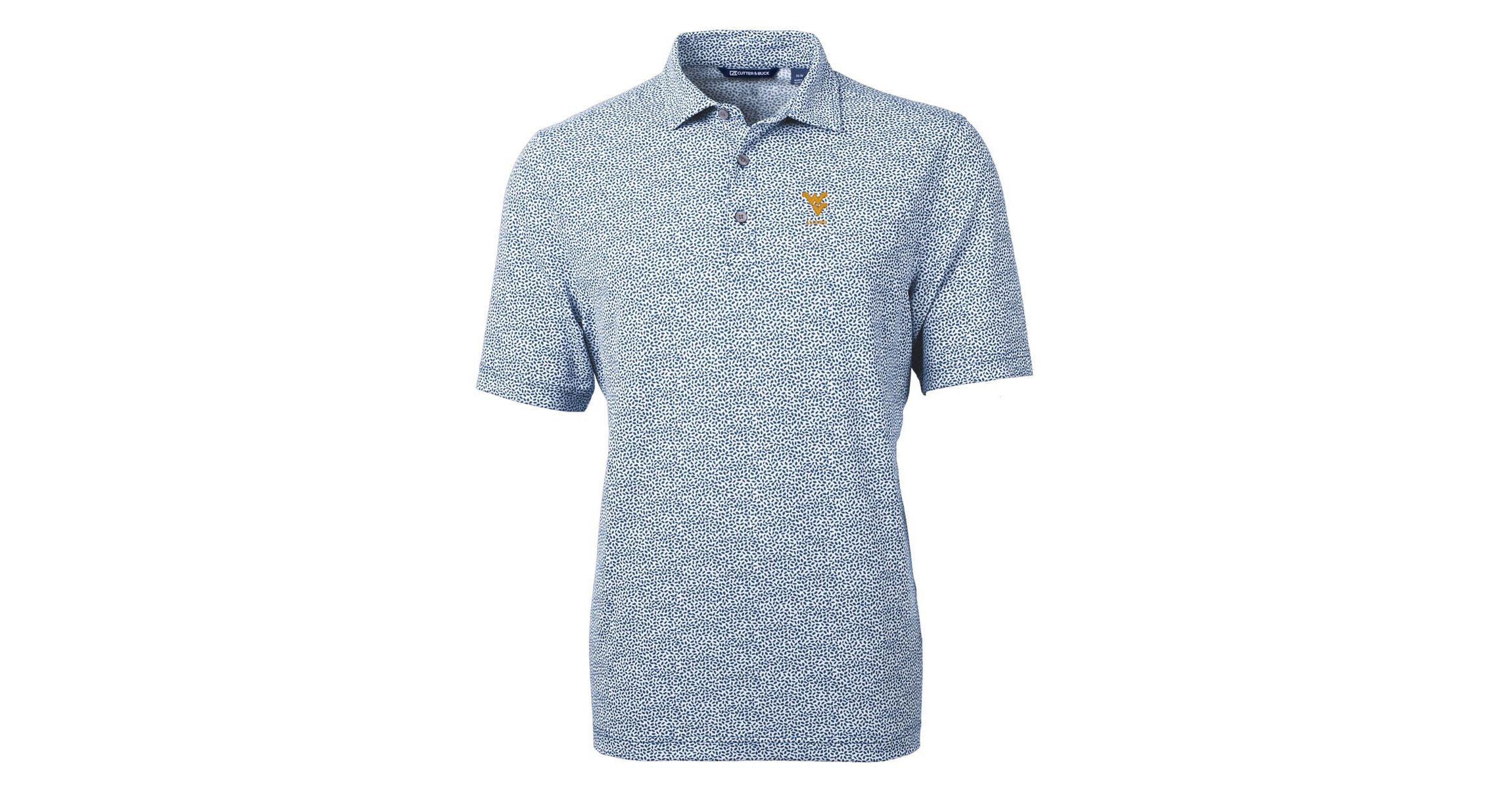 NCAA West Virginia Mountaineers Alumni Logo DryTec Virtue Eco Pique Botanical Print Recycled Polo