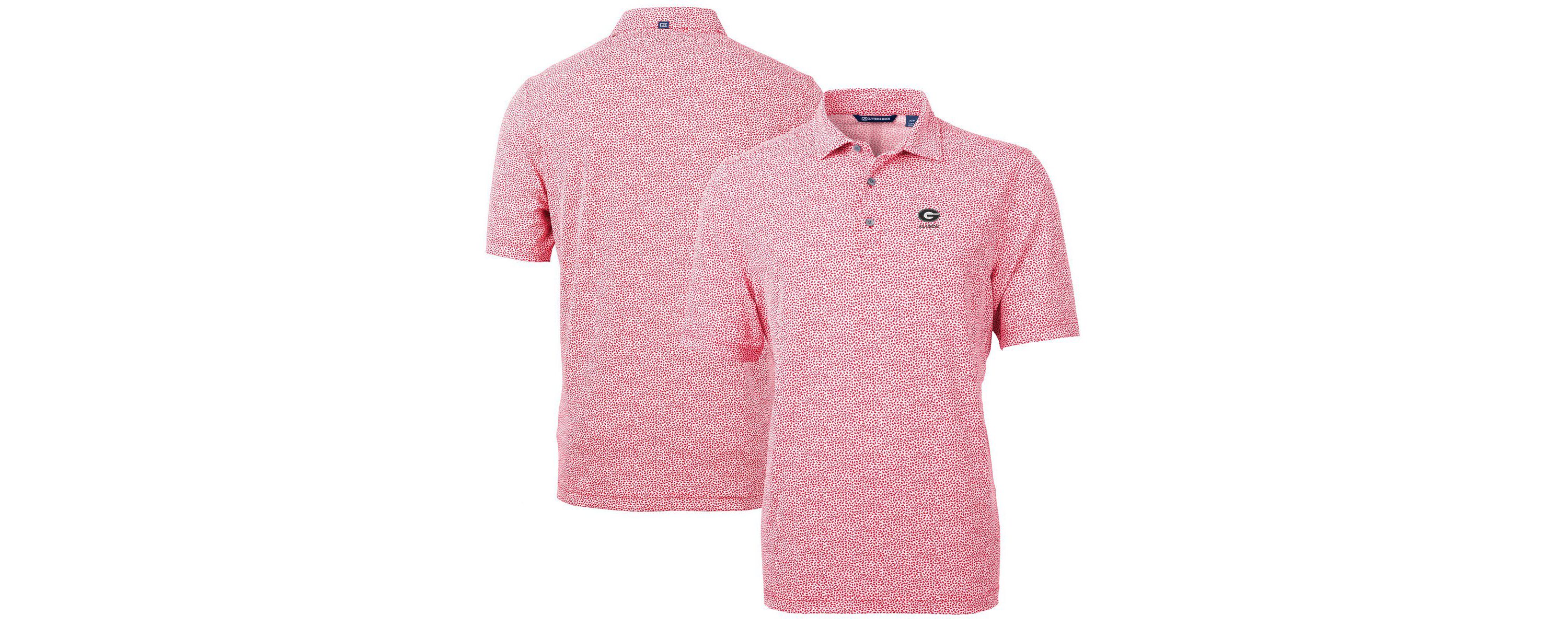NCAA Georgia Bulldogs Alumni Logo DryTec Virtue Eco Pique Botanical Print Recycled Polo