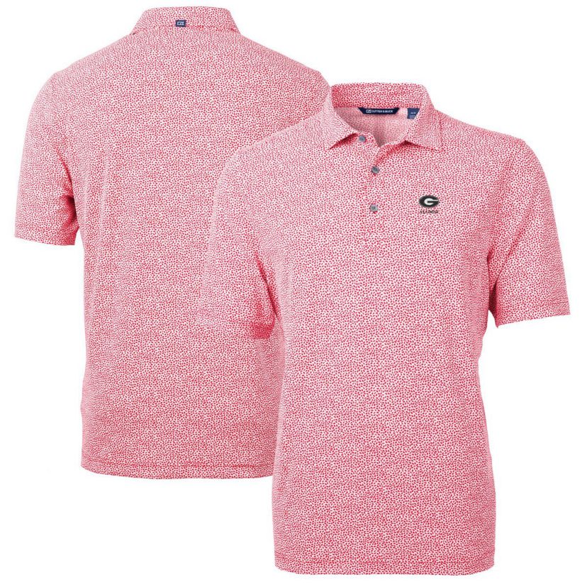 NCAA Georgia Bulldogs Alumni Logo DryTec Virtue Eco Pique Botanical Print Recycled Polo