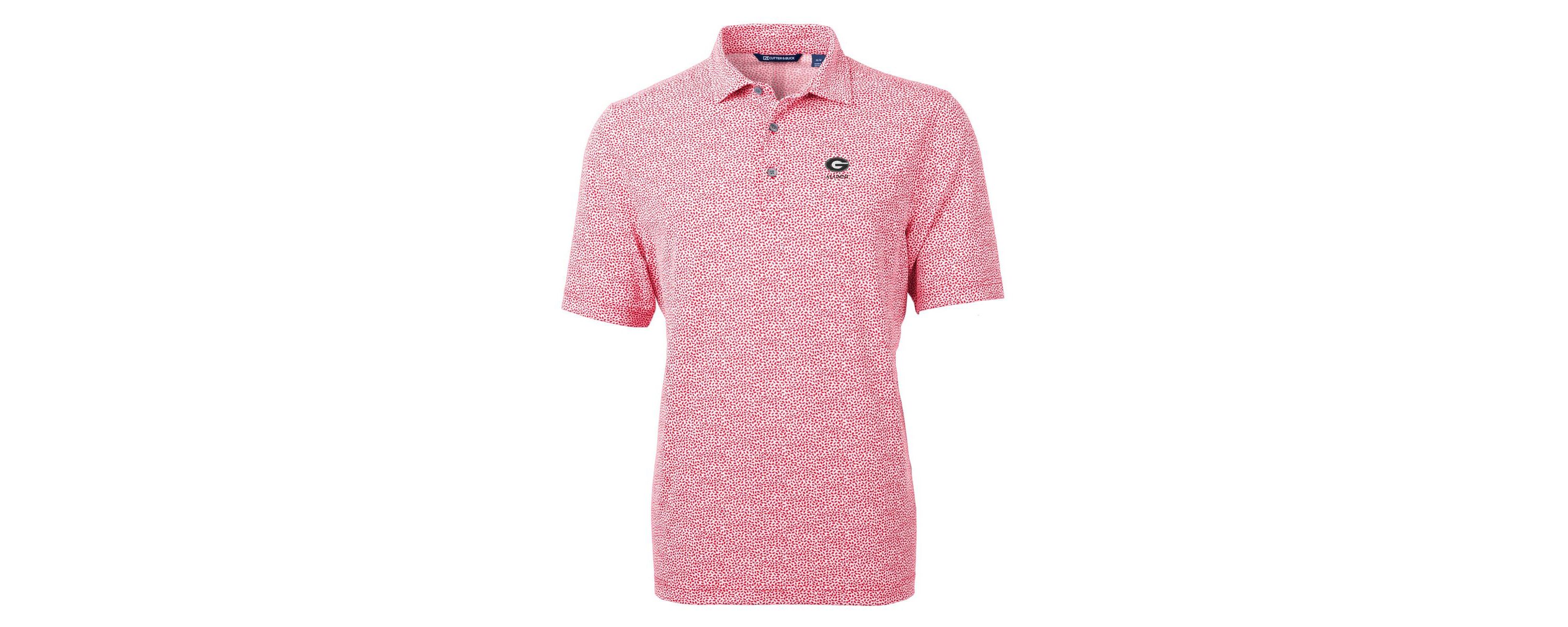 NCAA Georgia Bulldogs Alumni Logo DryTec Virtue Eco Pique Botanical Print Recycled Polo