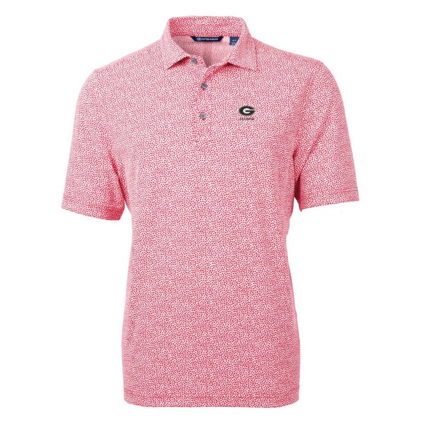 NCAA Georgia Bulldogs Alumni Logo DryTec Virtue Eco Pique Botanical Print Recycled Polo