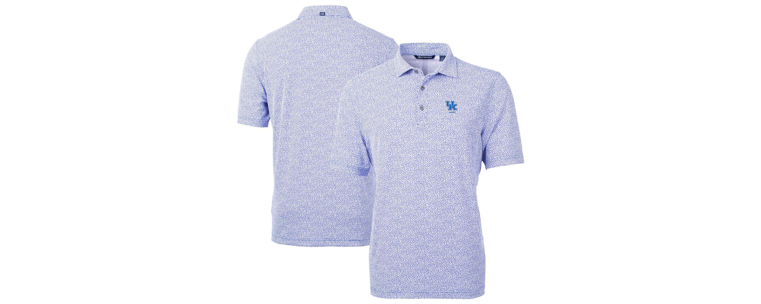 NCAA Kentucky Wildcats Alumni Logo DryTec Virtue Eco Pique Botanical Print Recycled Polo