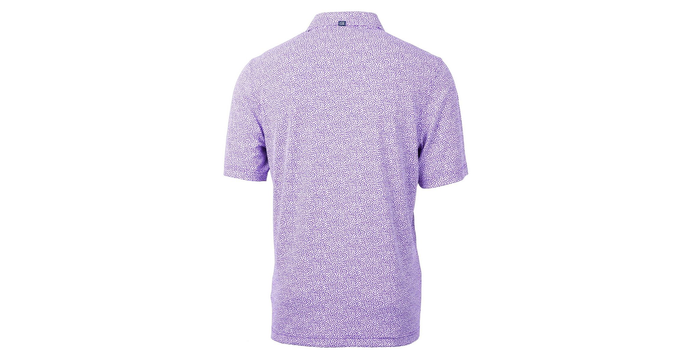 NCAA LSU Tigers Alumni Logo DryTec Virtue Eco Pique Botanical Print Recycled Polo
