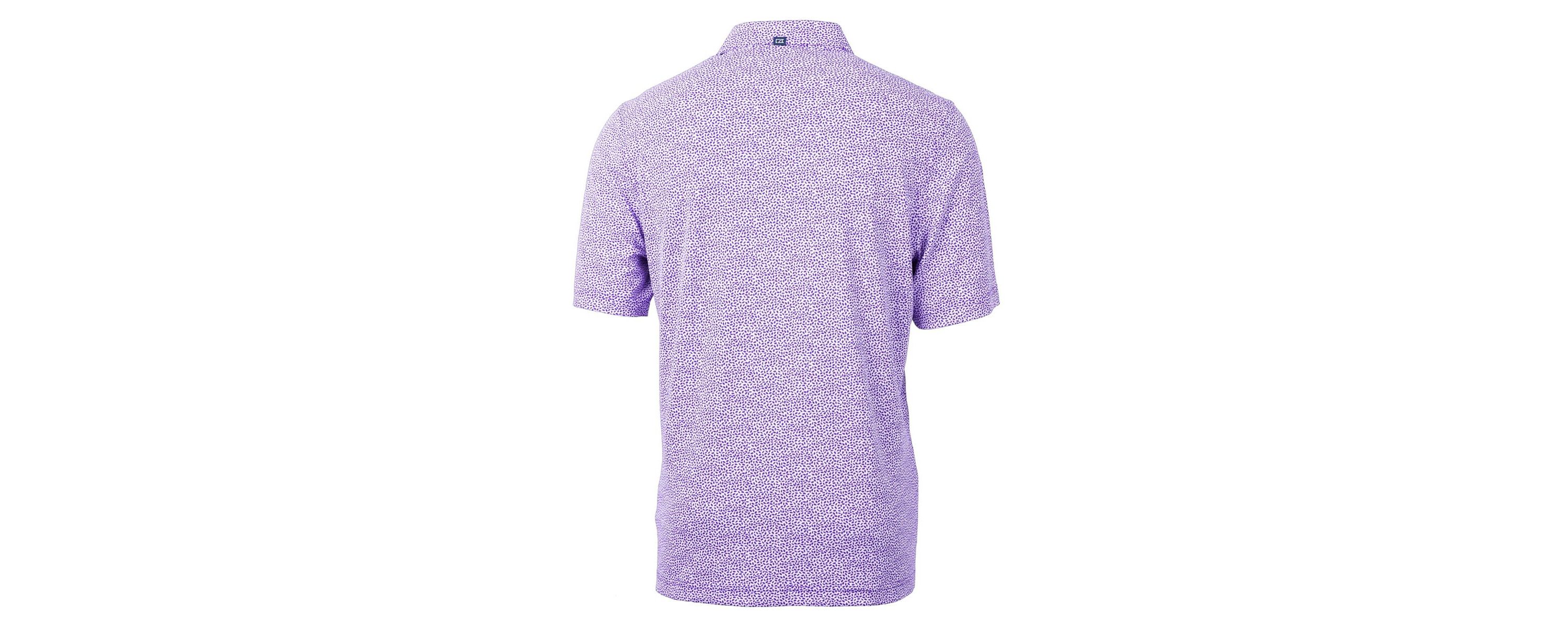 NCAA LSU Tigers Alumni Logo DryTec Virtue Eco Pique Botanical Print Recycled Polo
