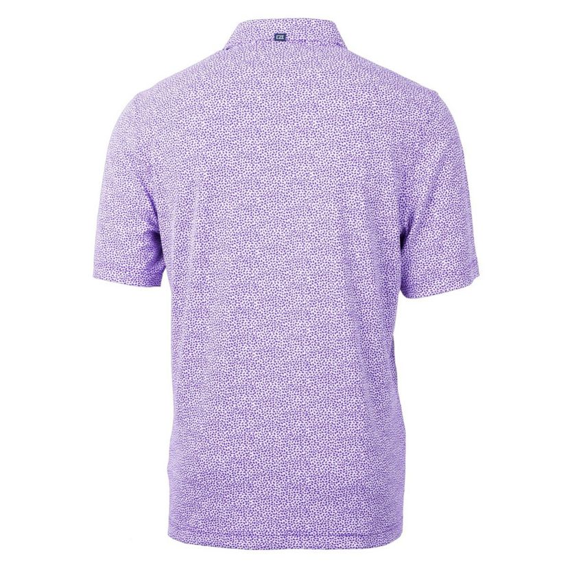 NCAA LSU Tigers Alumni Logo DryTec Virtue Eco Pique Botanical Print Recycled Polo