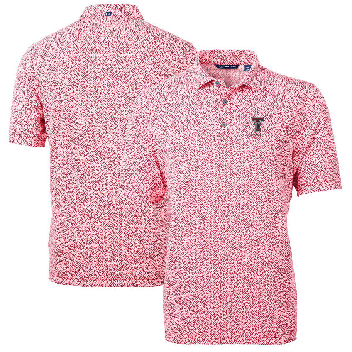 Texas Tech Red Raiders NCAA Texas Tech Raiders Alumni Logo DryTec Virtue Eco Pique Botanical Print Recycled Polo