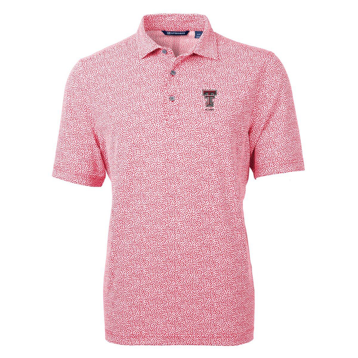 Texas Tech Red Raiders NCAA Texas Tech Raiders Alumni Logo DryTec Virtue Eco Pique Botanical Print Recycled Polo