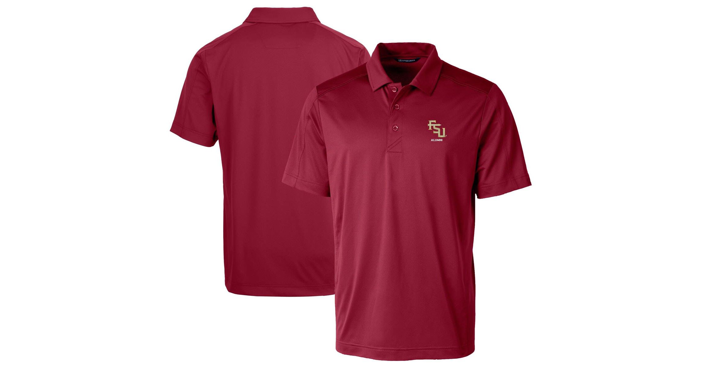 NCAA Florida State Seminoles Alumni Logo Prospect Textured Stretch Polo