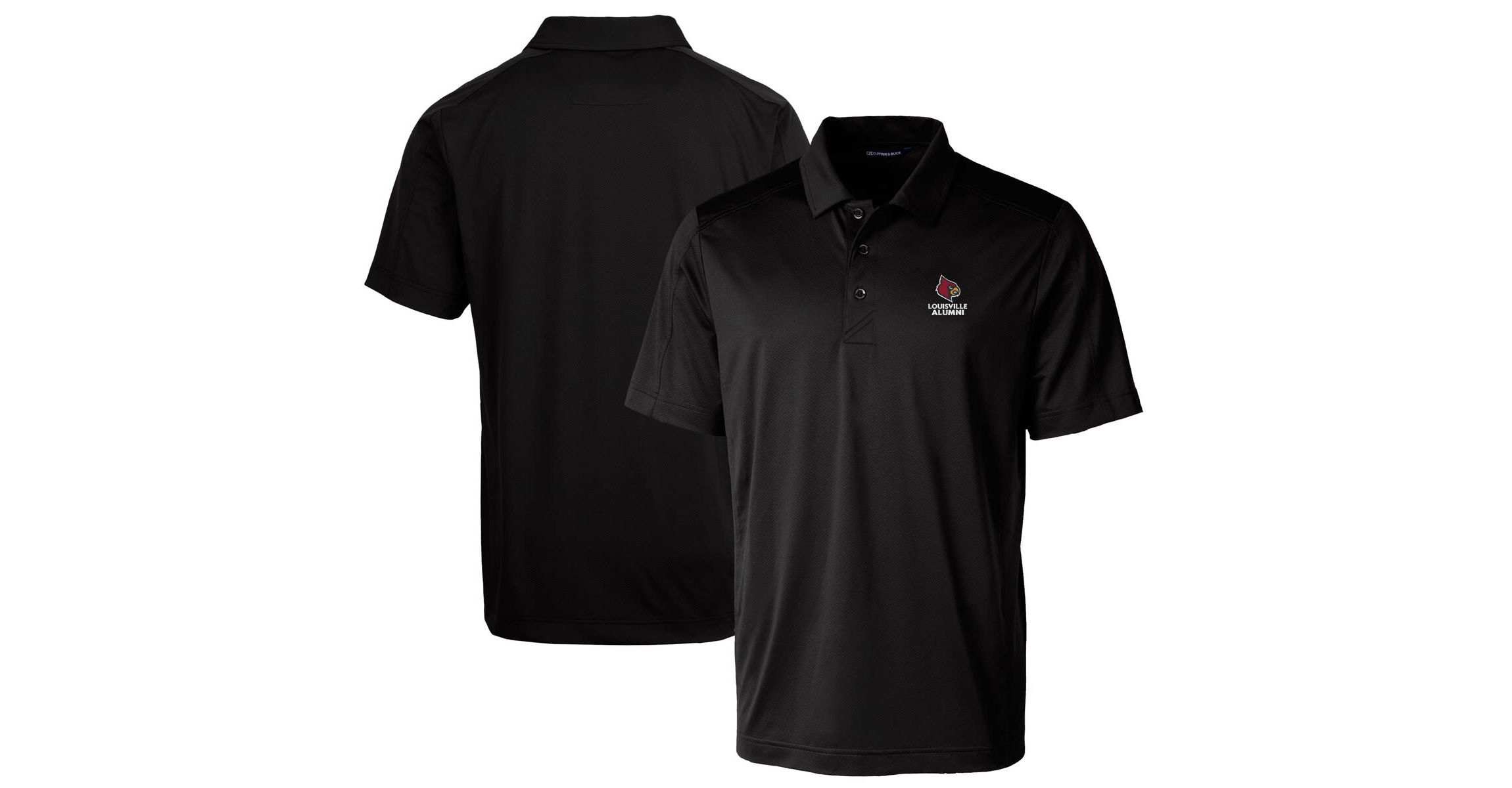 NCAA Louisville Cardinals Alumni Logo Prospect Textured Stretch Polo