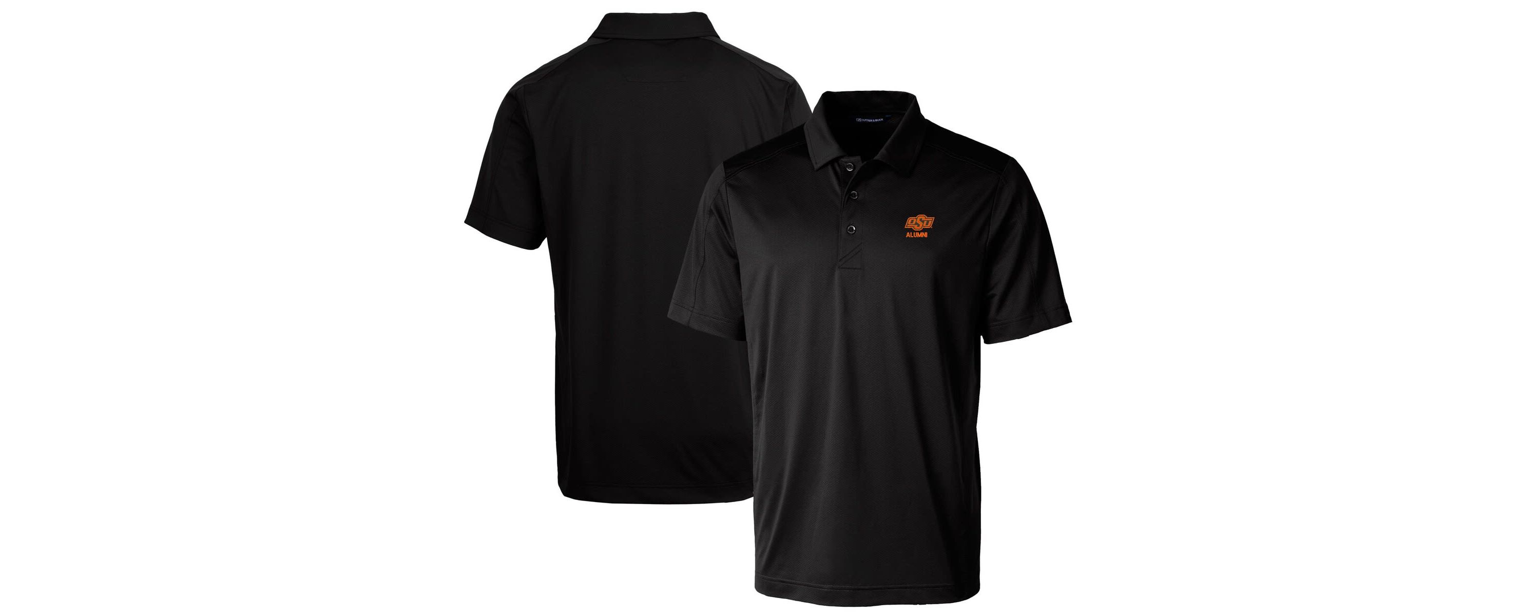 NCAA Oklahoma State Cowboys Alumni Logo Prospect Textured Stretch Polo