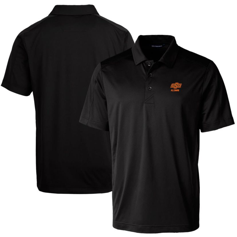 NCAA Oklahoma State Cowboys Alumni Logo Prospect Textured Stretch Polo