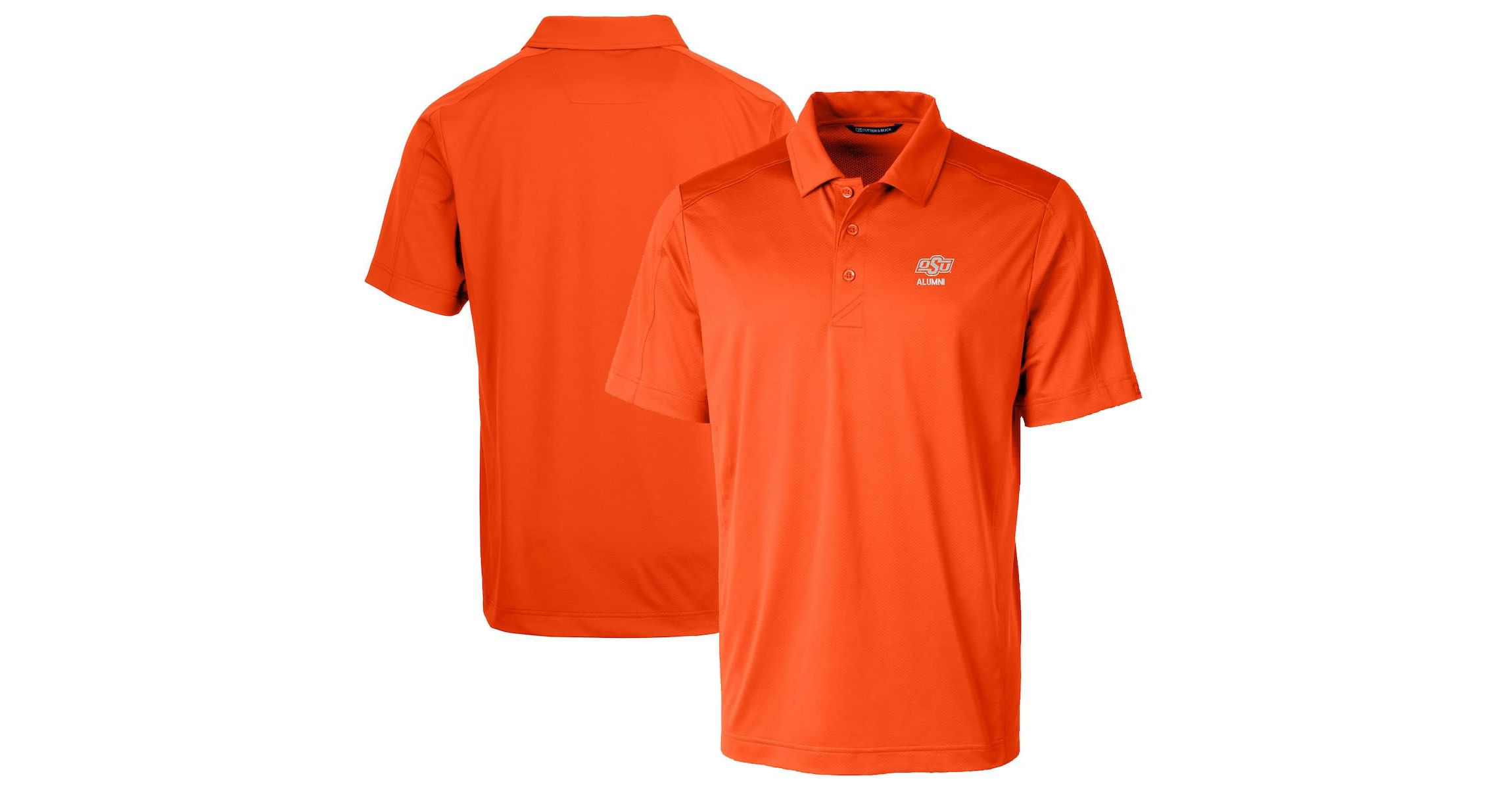 NCAA Oklahoma State Cowboys Alumni Logo Prospect Textured Stretch Polo