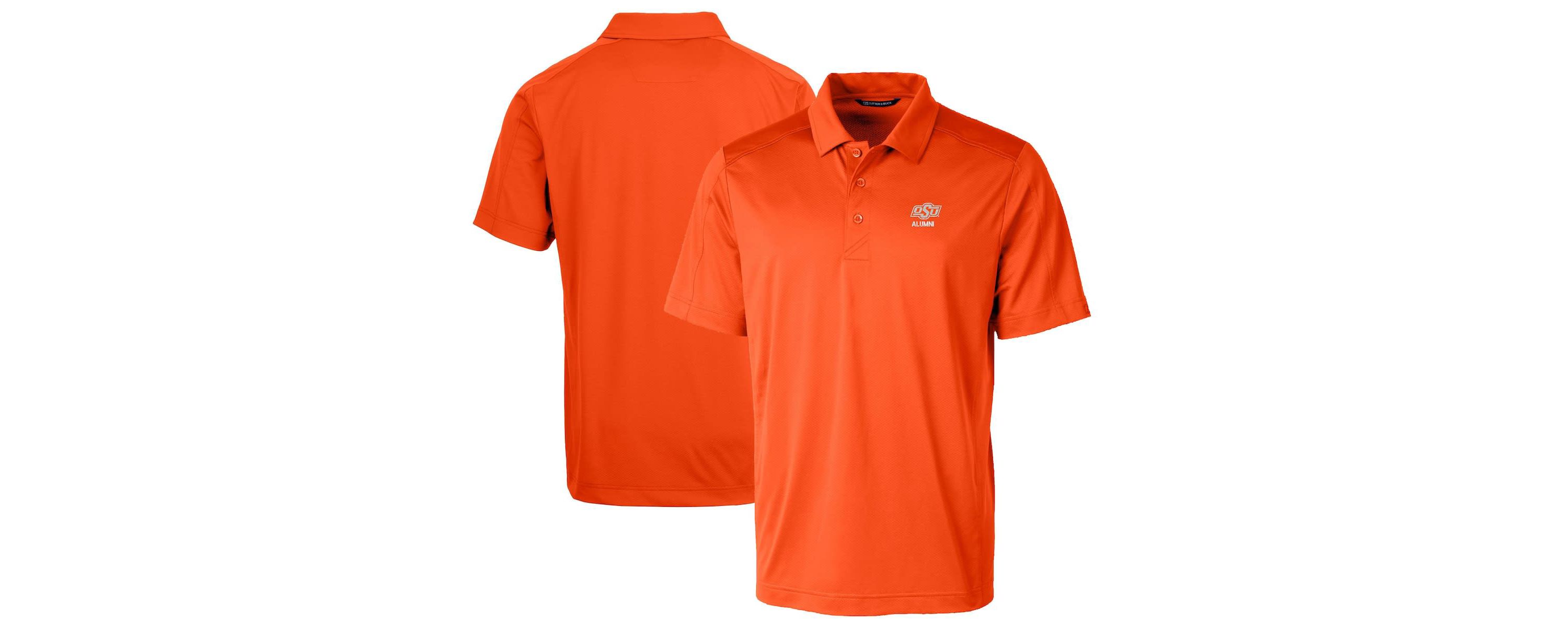 NCAA Oklahoma State Cowboys Alumni Logo Prospect Textured Stretch Polo