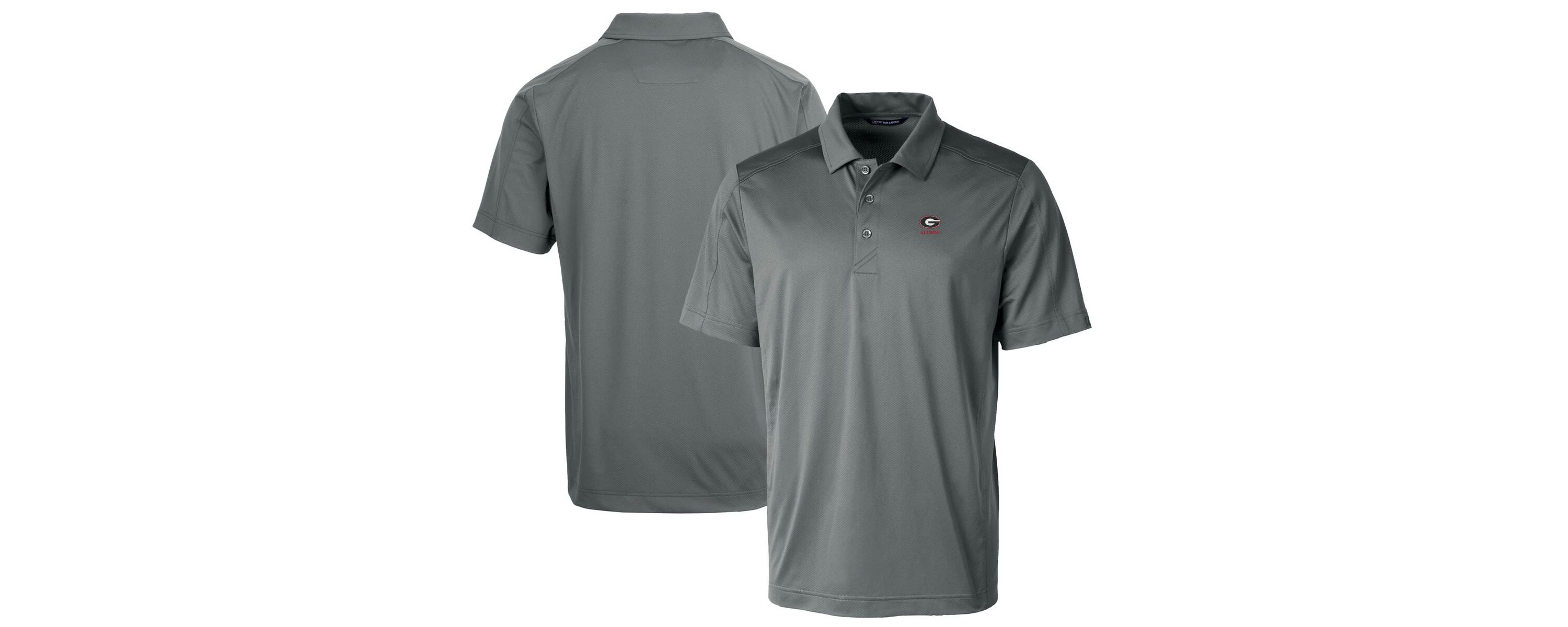 NCAA Georgia Bulldogs Alumni Logo Prospect Textured Stretch Polo